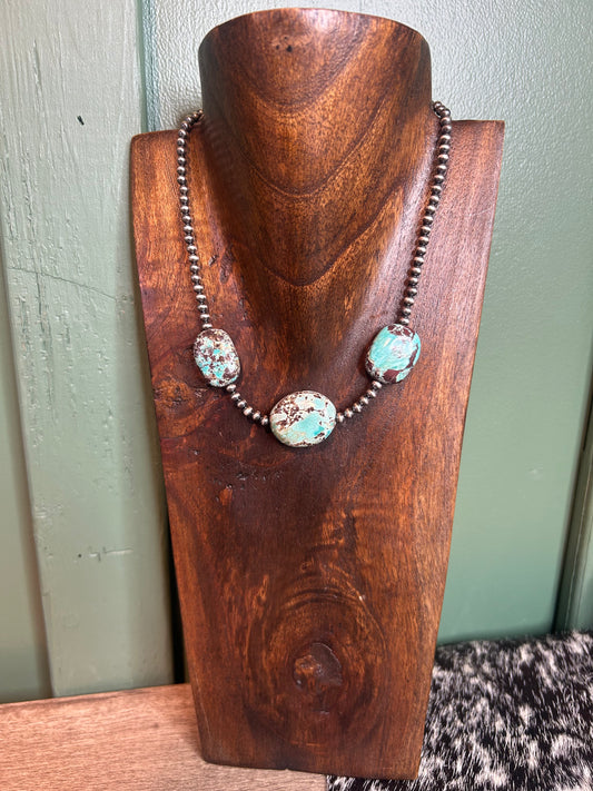 Emerald Valley Turquoise Chunk Necklace