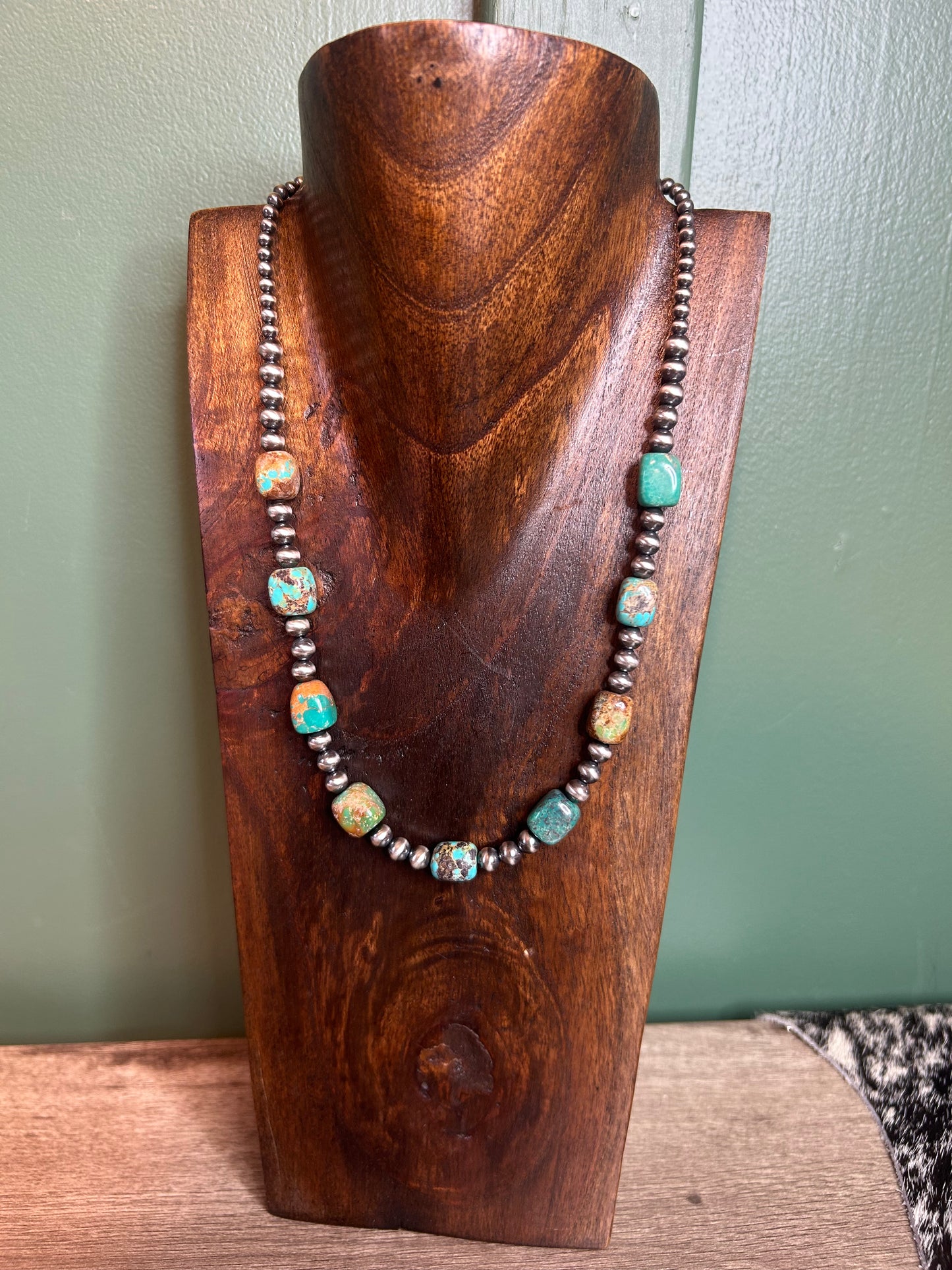 Square Turquoise Necklace