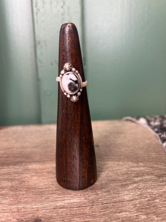 White Buffalo Adjustable Ring