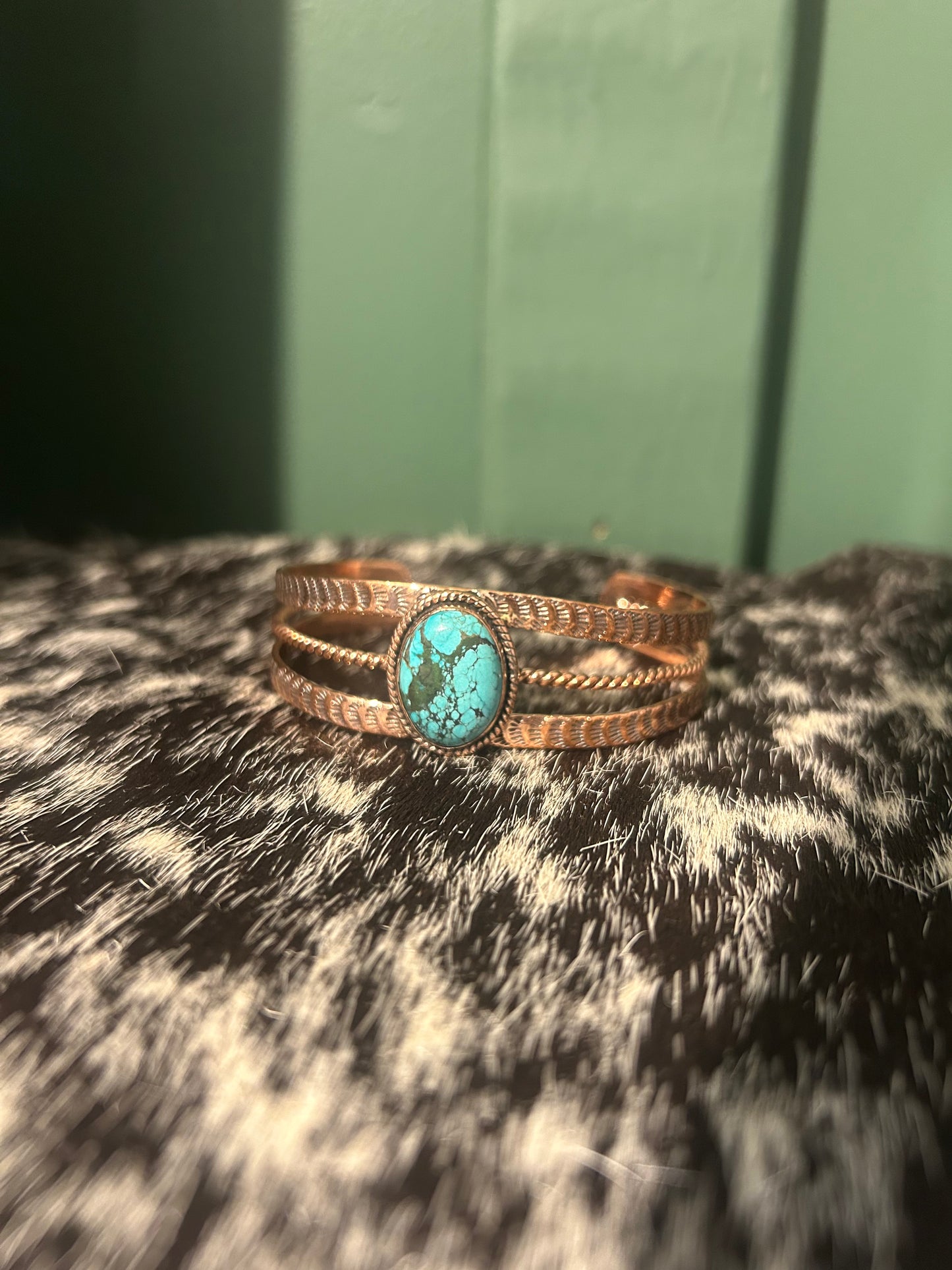 Copper & Turquoise Cuff