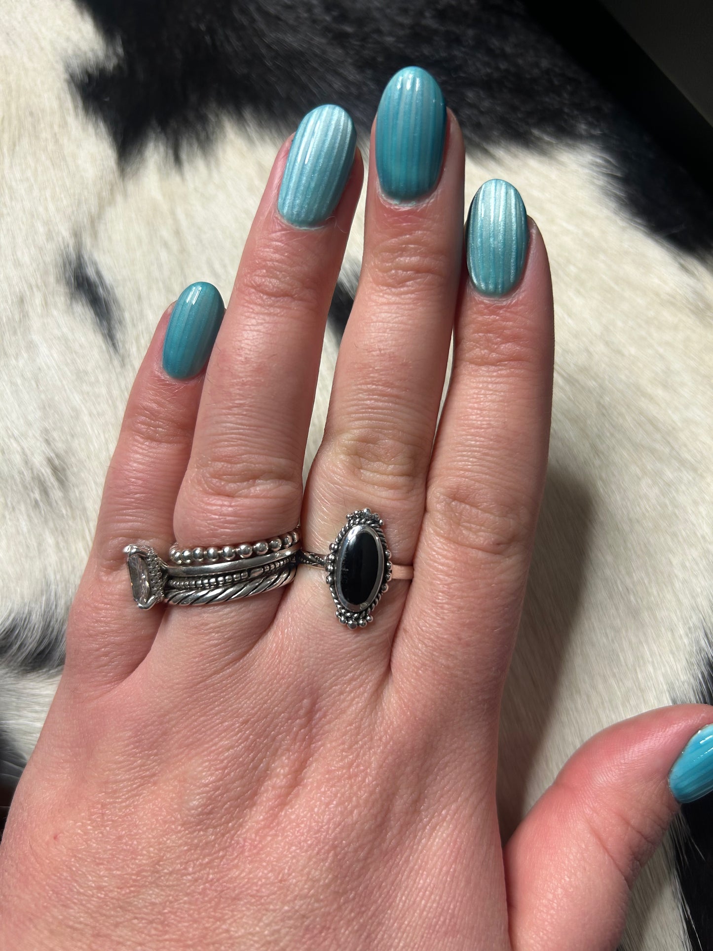 Black Agate Ring