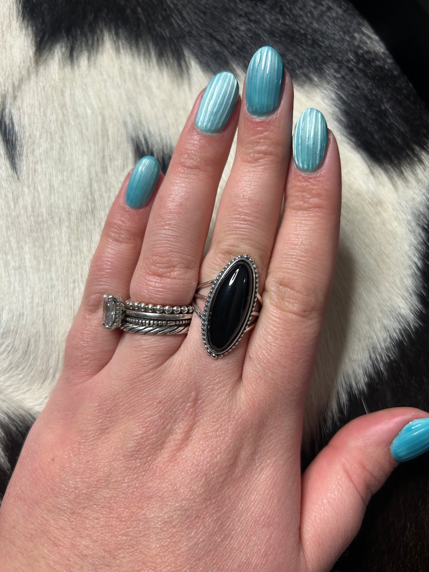 Black Agate Ring