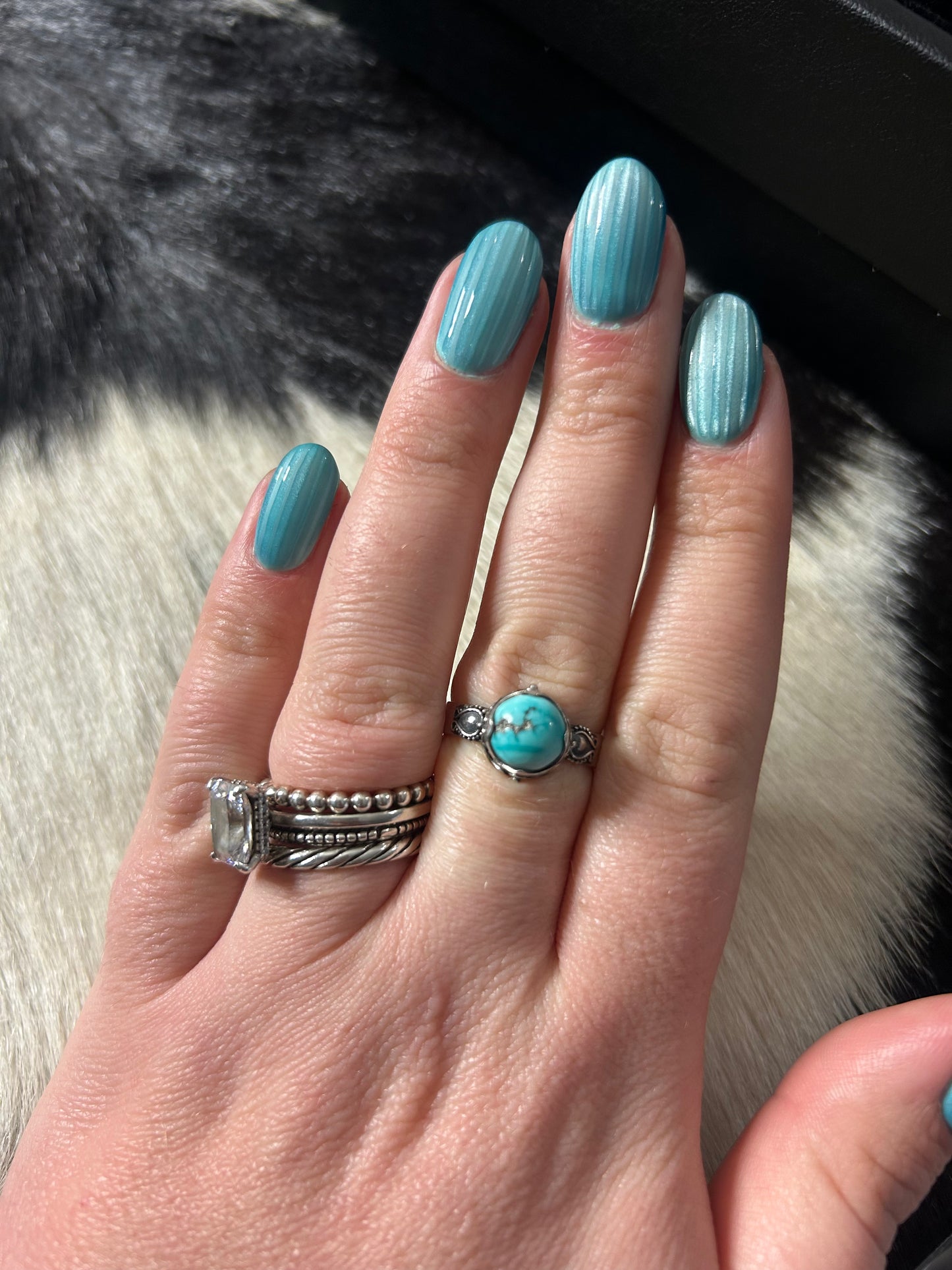 Thick Bezel Turquoise Ring