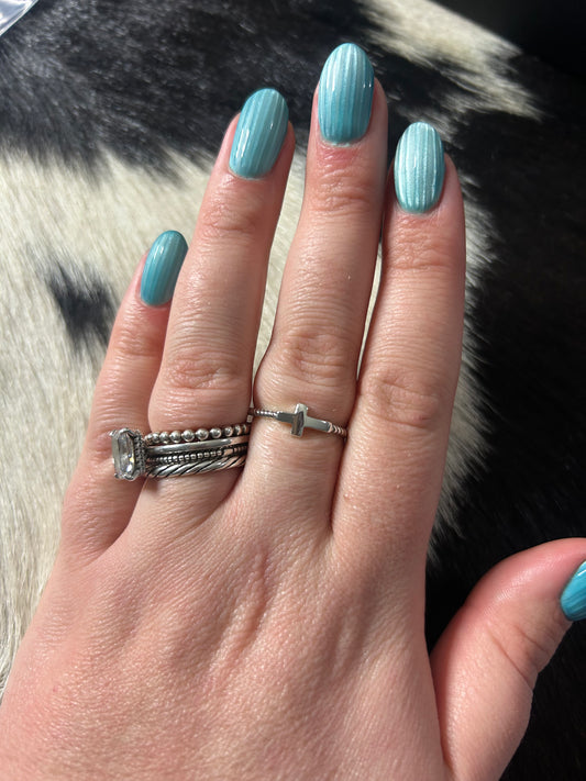 Sterling Cross ring