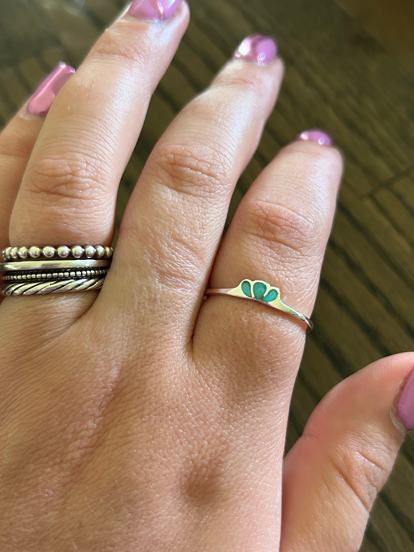Turquoise Inlay Stacker