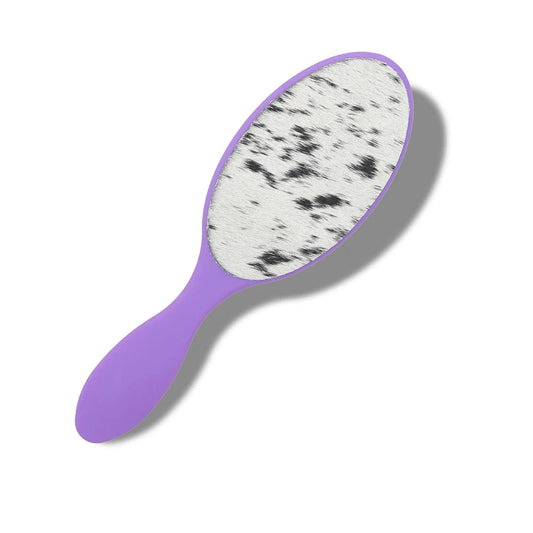 Purple Cowhide Hair Brush