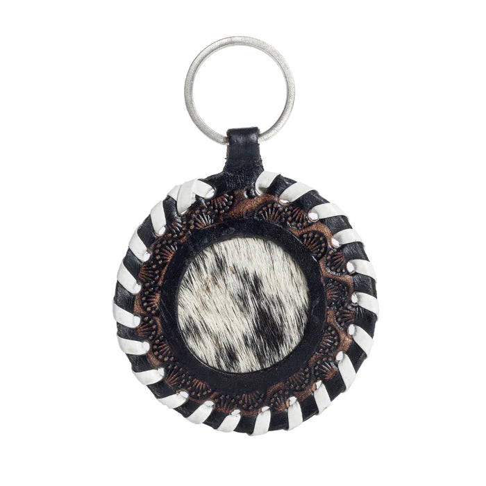 Black Leather & Hide Fob