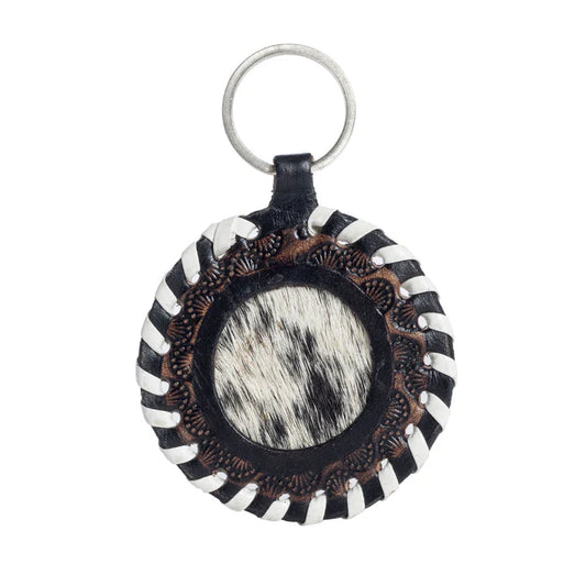 Black Leather & Hide Fob