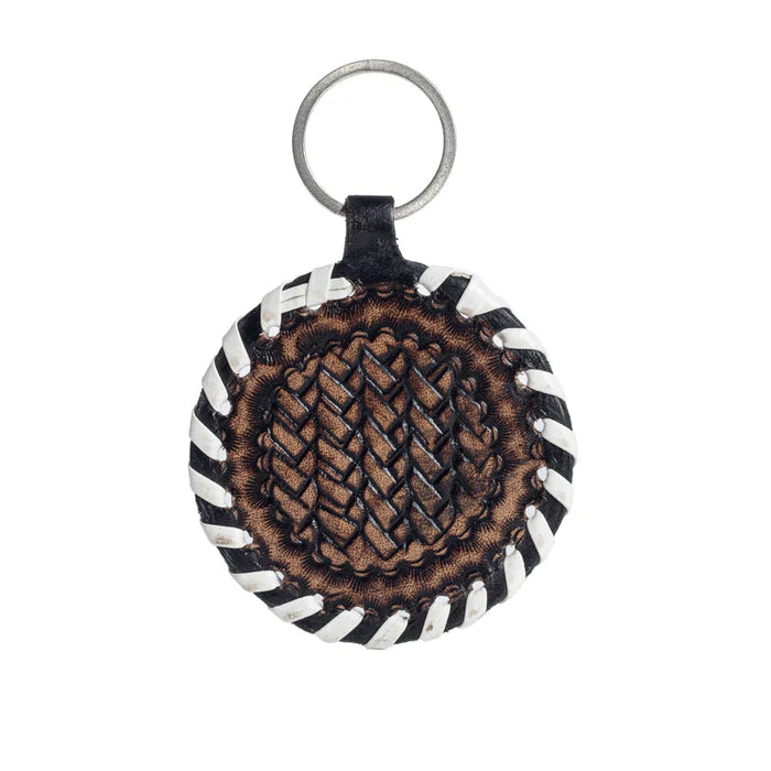 Black Leather & Hide Fob