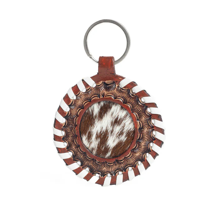 Brown Leather & Hide Fob