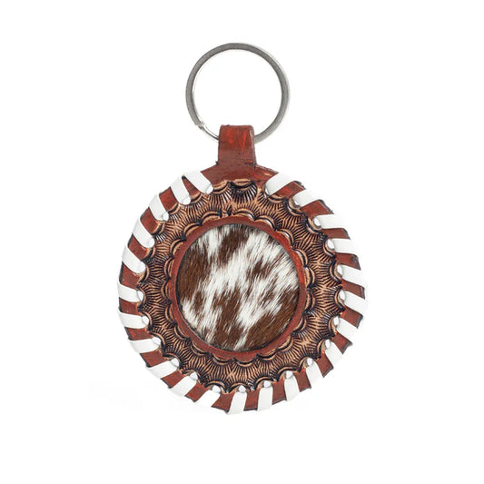 Brown Leather & Hide Fob