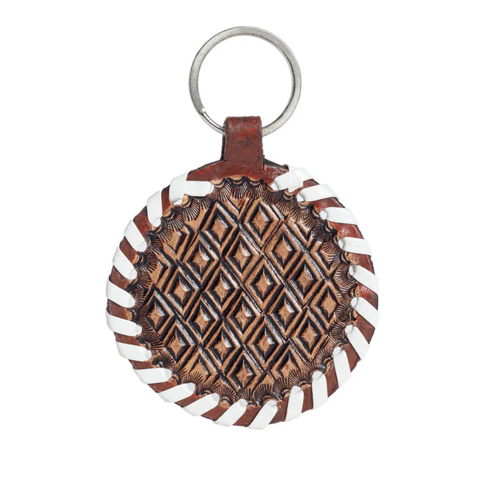 Brown Leather & Hide Fob