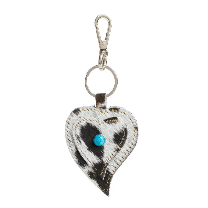 Heart Cowhide Charm