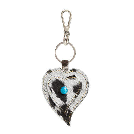 Heart Cowhide Charm