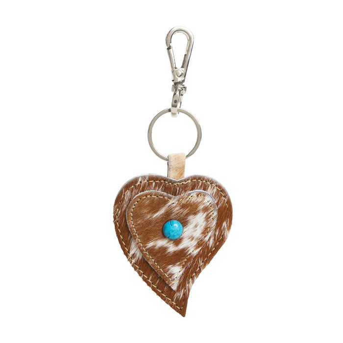 Heart Cowhide Charm
