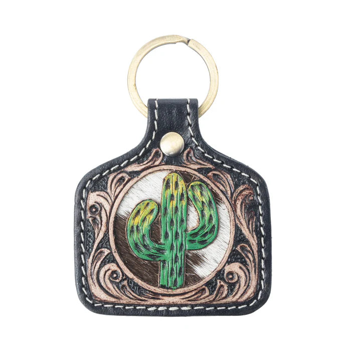 Green Cactus Tag Charm