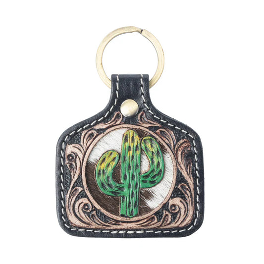 Green Cactus Tag Charm