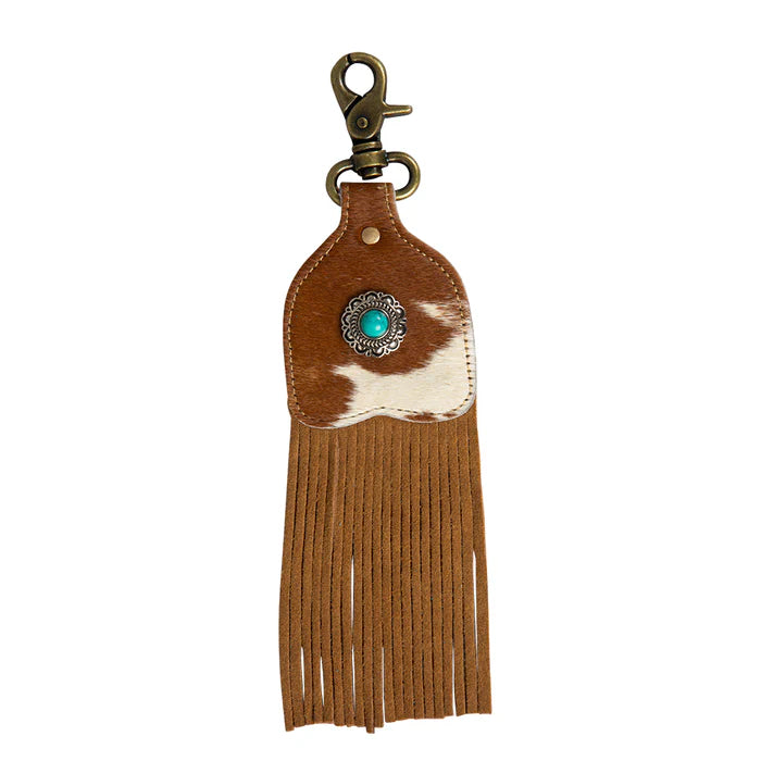 Brown & White Cowhide Tag