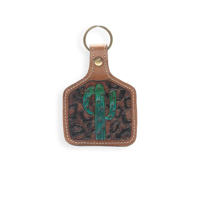Cheetah Cactus Tag Charm